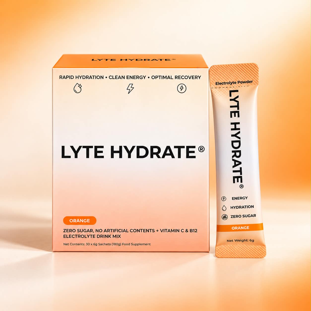 LYTE HYDRATE Orange box and sachet
